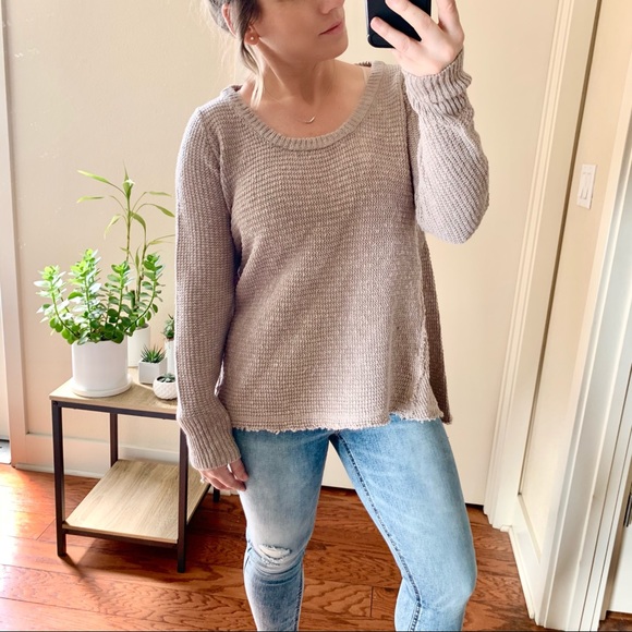 Itslove Tops - SOLD OUT | layer lovin' waffle a-line sweater • tan |